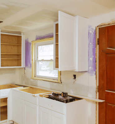 Kitchen in full renovation and refurbishment progress