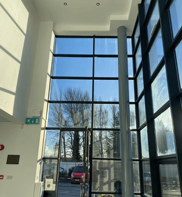 Internal completed wall painting photo of commercial office space in Dublin by Cornelius Green Decorators