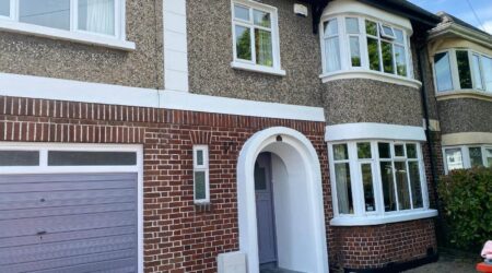 Completed photo of Exterior wall, window, and door painting of residential home by Cornelius Green Decorators in County Dublin