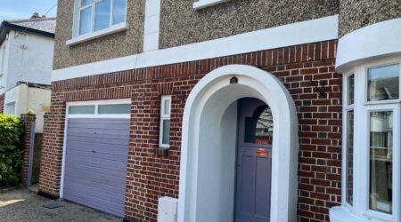 Completed photo of Exterior wall, window, and door painting of residential home by Cornelius Green Decorators in County Dublin