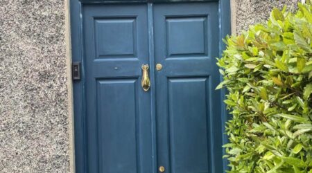 Before exterior painting of residential home front door by Cornelius Green Decorators