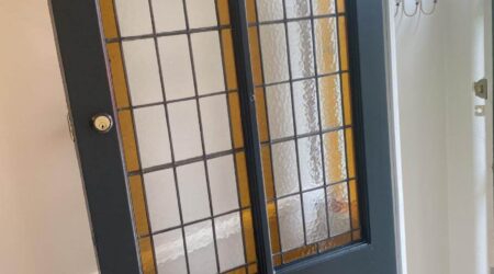 Completed interior painting of residential home internal front door by Cornelius Green Decorators