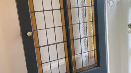 Completed interior painting of residential home internal front door by Cornelius Green Decorators