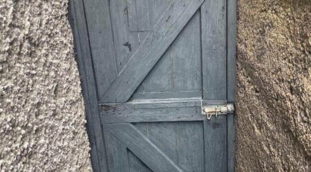 Before Exterior painting photo of a dark green side gate by Cornelius Green Decorators